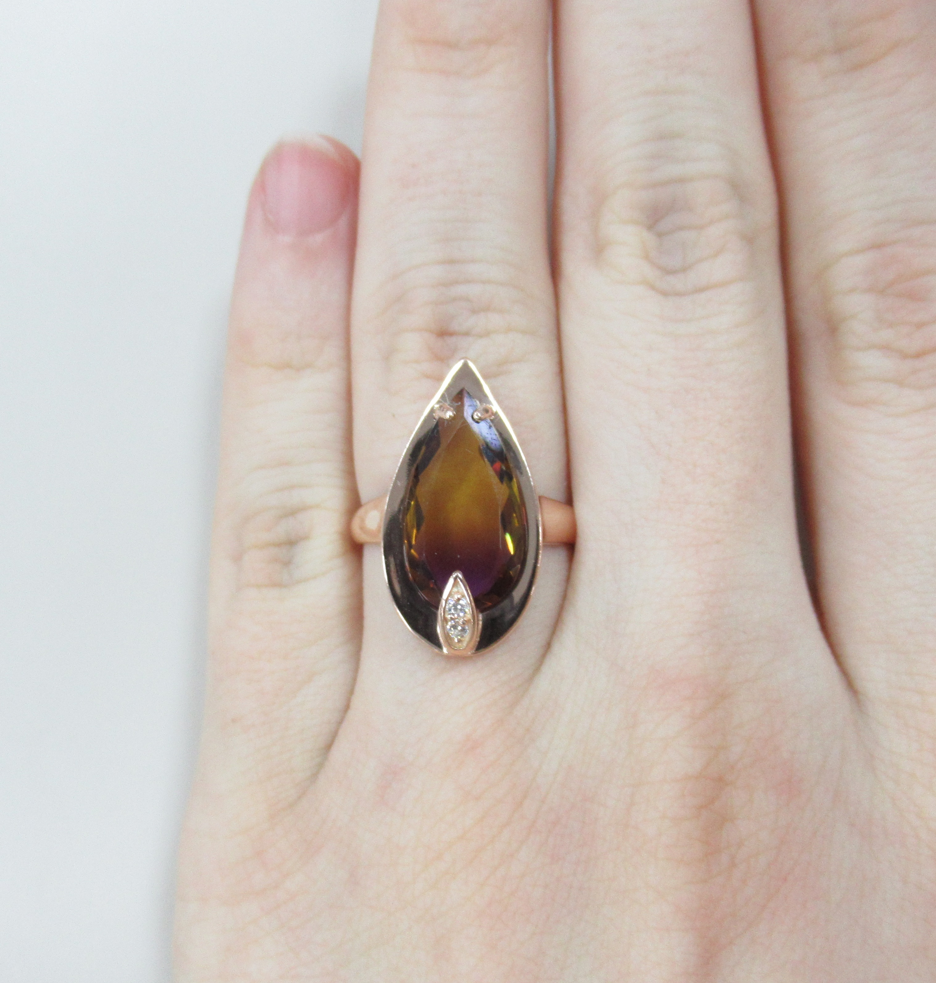 Серебряное кольцо с аметрином